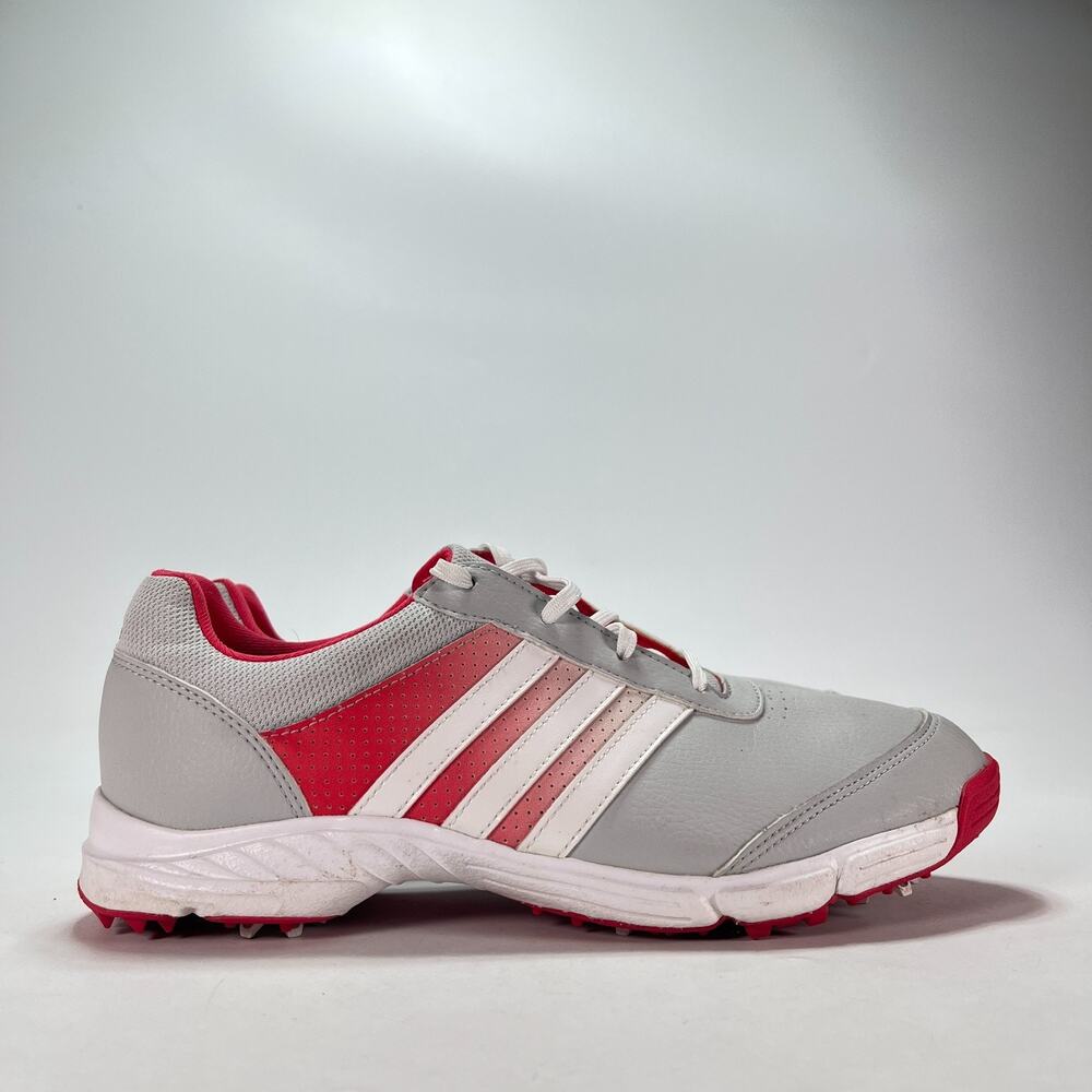 adidas W Tech Response Grey White Coral Pink Golf Shoes Q44710 Women's Size 8.5